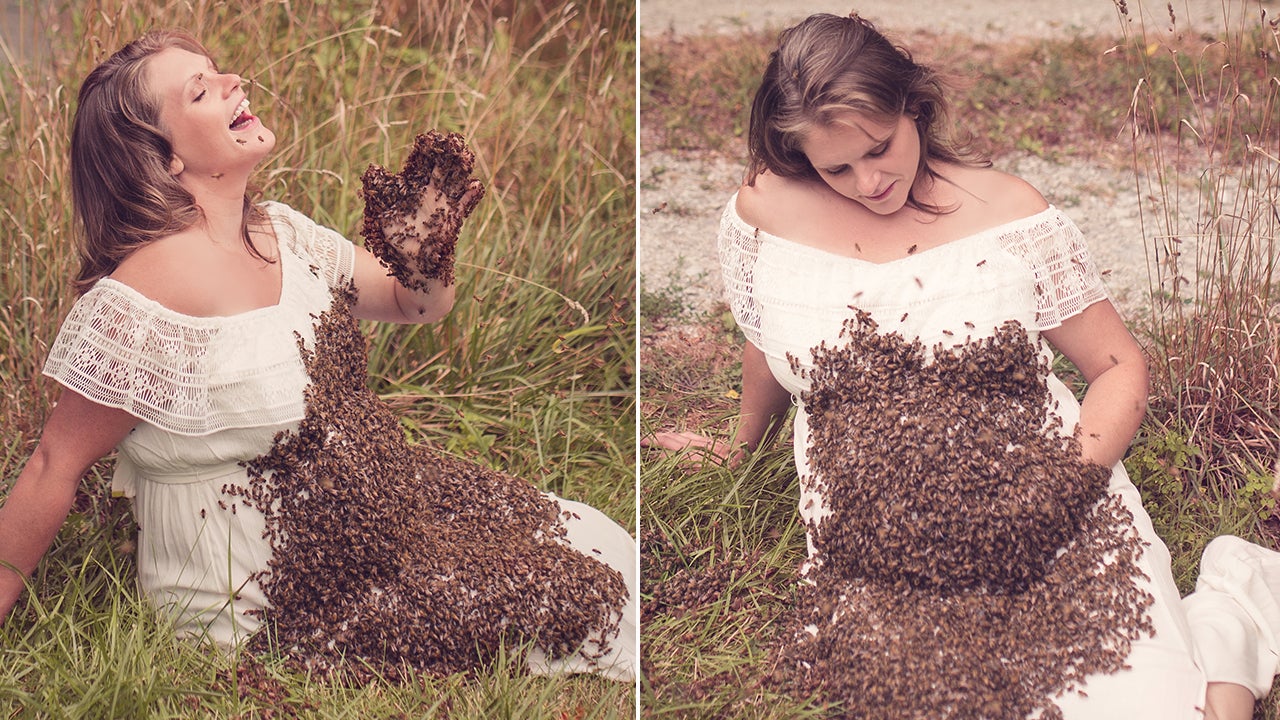 Woman Who Took Maternity Photos Covered in 20,000 Bees Delivers