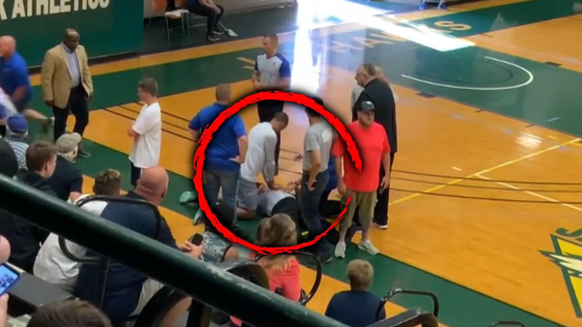 Basketball Player Performs CPR On Ref Who Collapsed Mid-Game