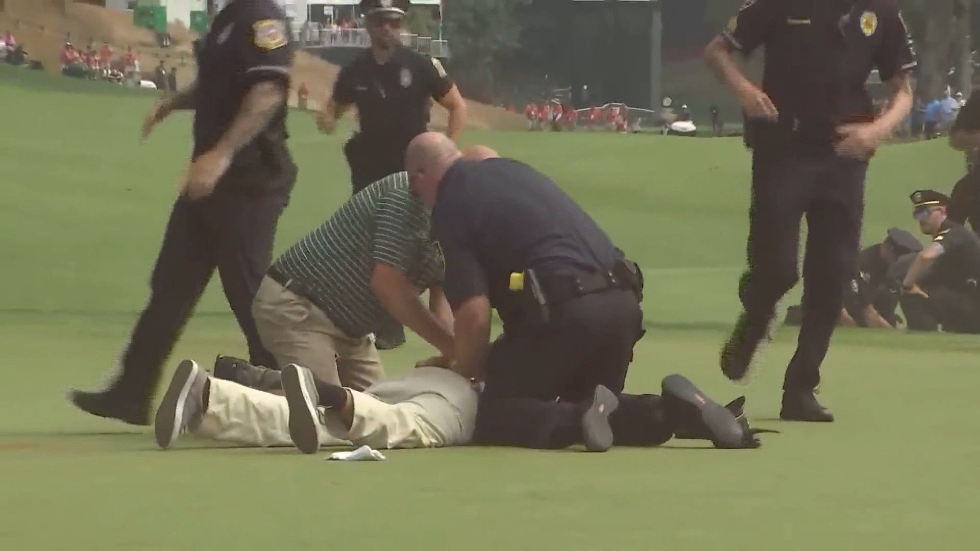 Protesters Storm Golf Course During Travelers Championship Game