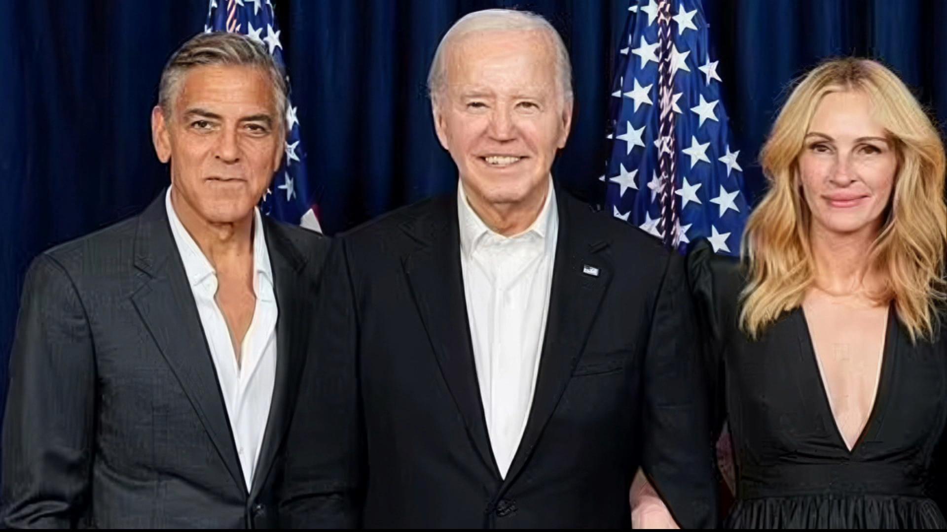 George Clooney, Joe Biden, and Julia Roberts