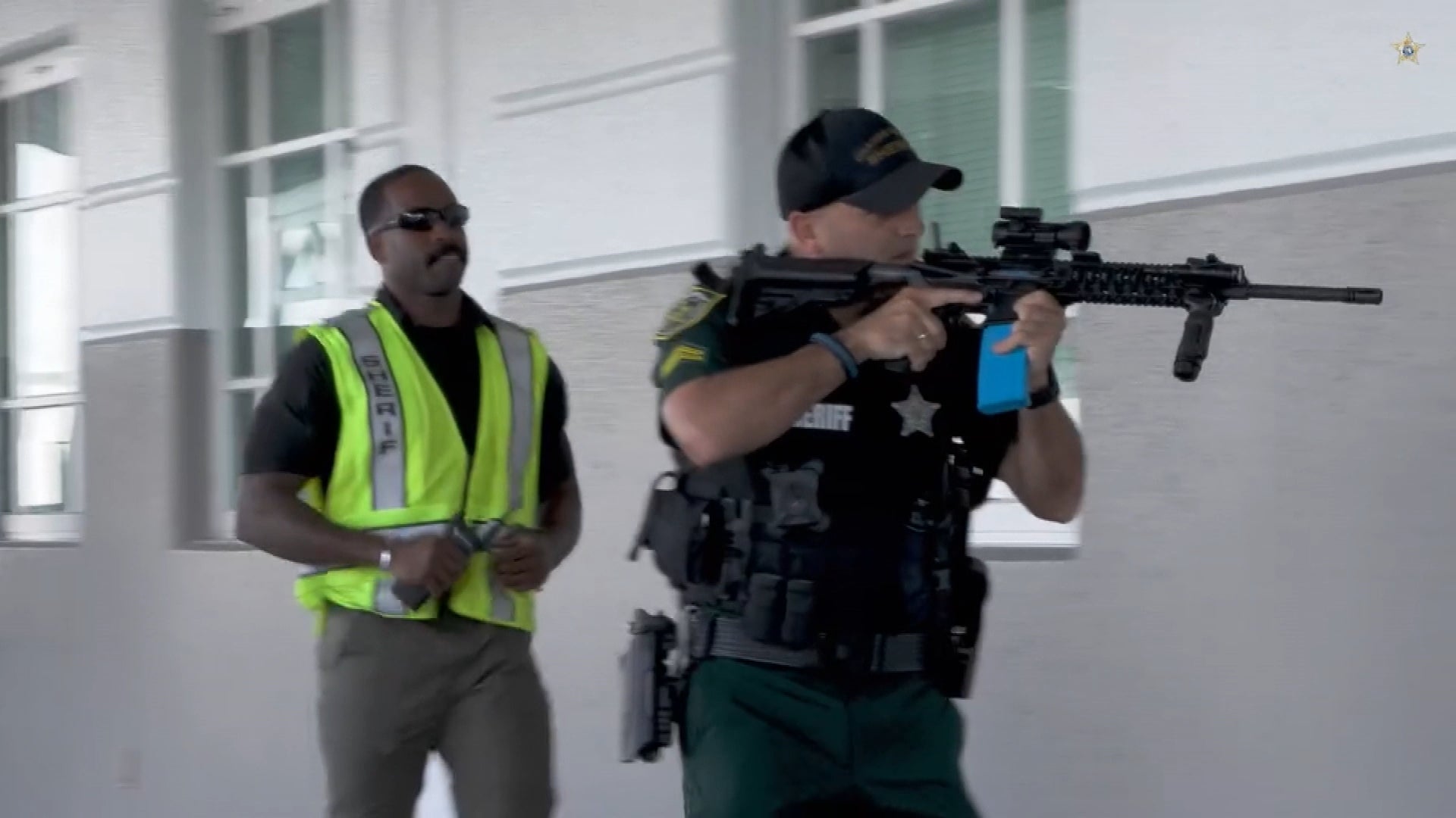 Florida sheriff's deputies took part in a school active shooter drill.