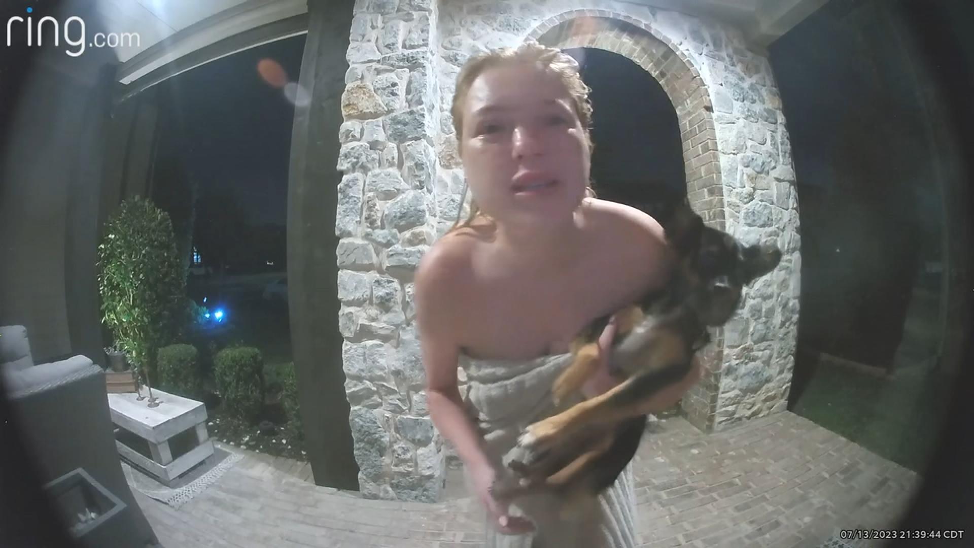 Texas Woman in Towel Uses Ring Camera to Call Husband After Intruders Break In