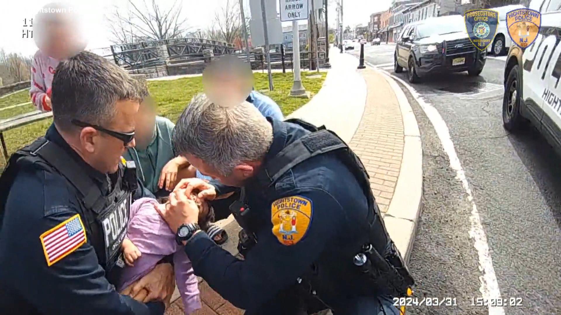 police officers saving a choking baby