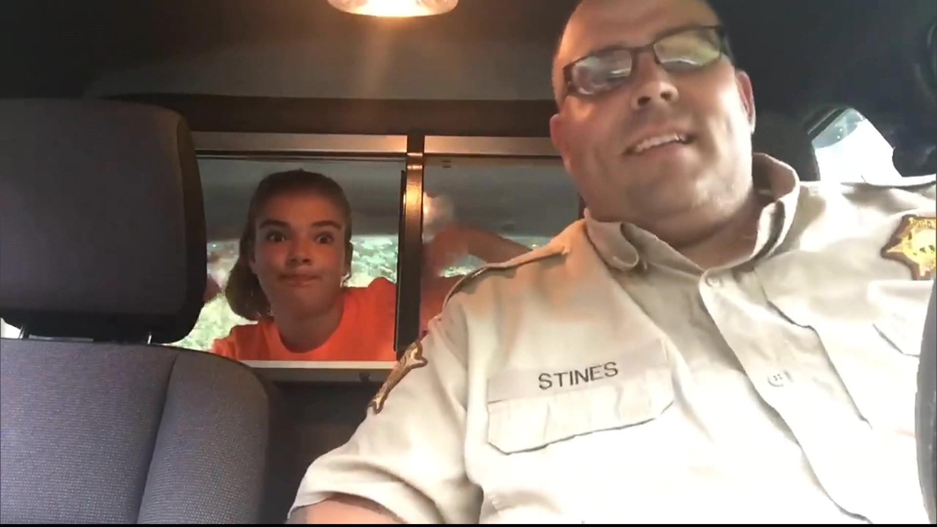 Sheriff Shawn Stines with daughter.