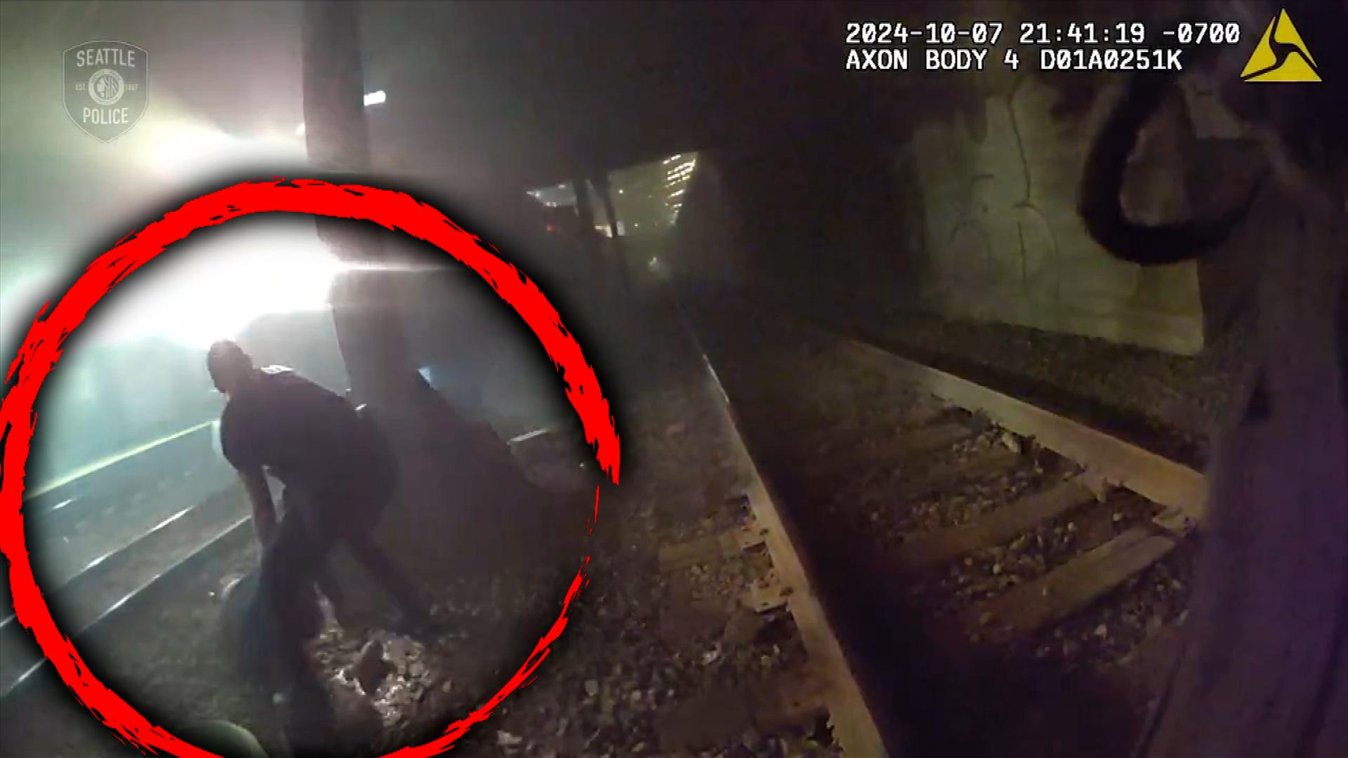 Man Dragged Off Tracks Seconds Before Train