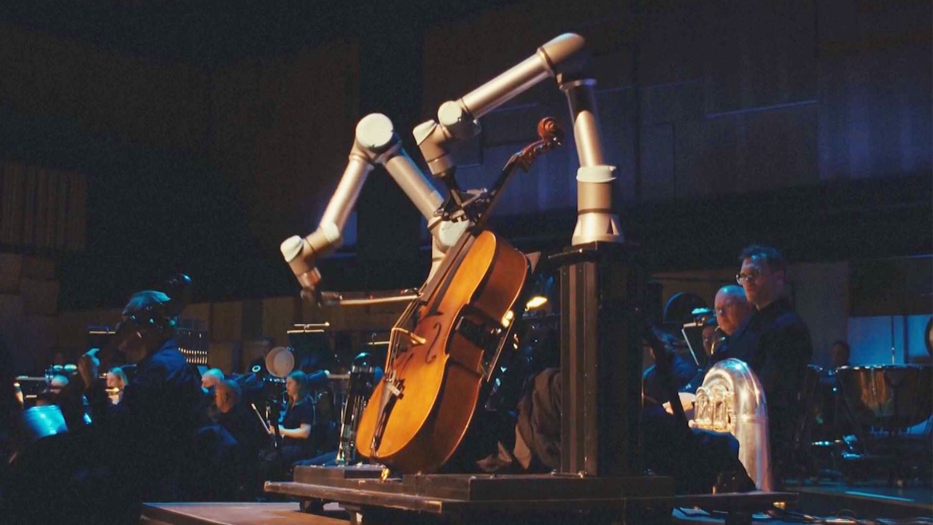 A robot playing the cello joined Sweden's Malmo Symphony Orchestra.