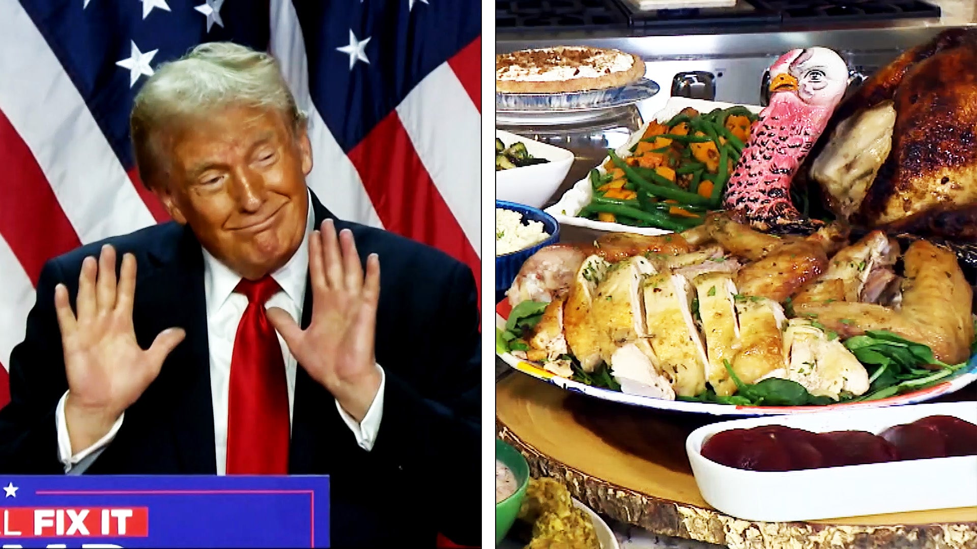 Donald Trump/ Thanksgiving Day meal