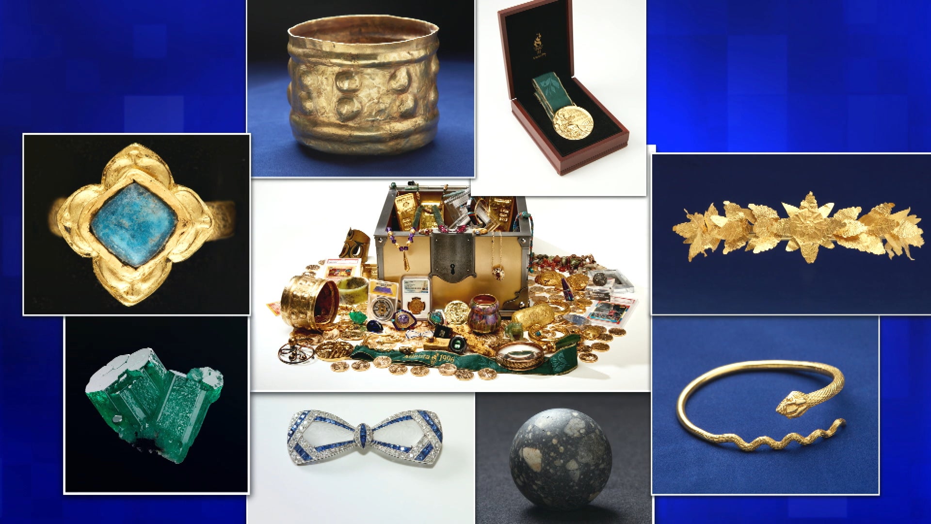  Gold, jewels, relics and other pricey items