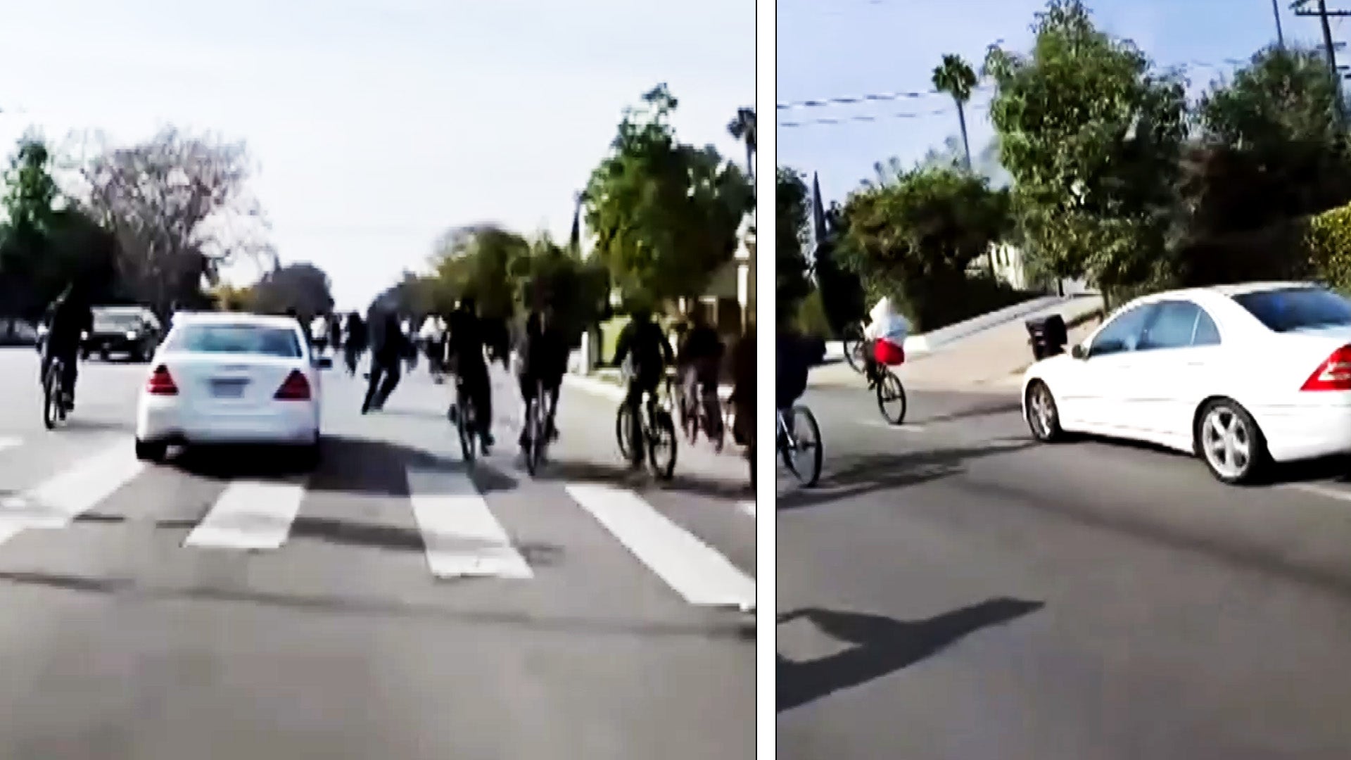 Driver Plows Through Crowd of Cyclists on Los Angeles Street