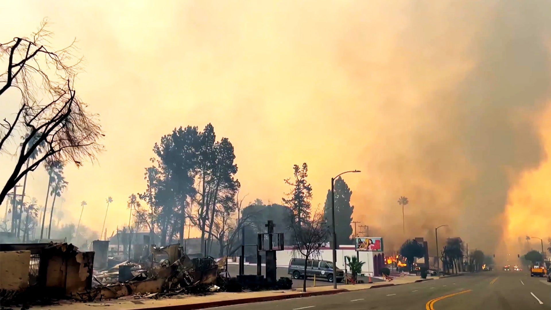 Fires burn in Los Angeles County