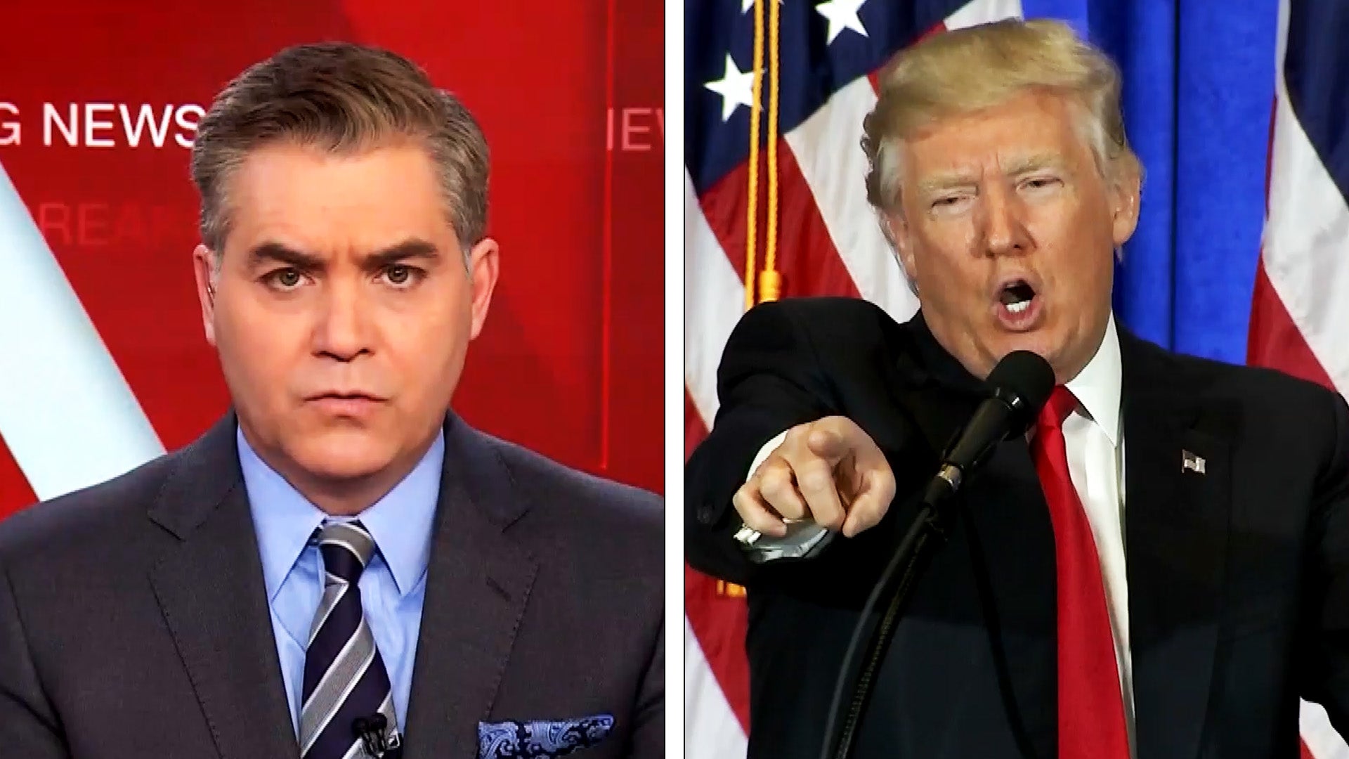 Jim Acosta/ Donald Trump