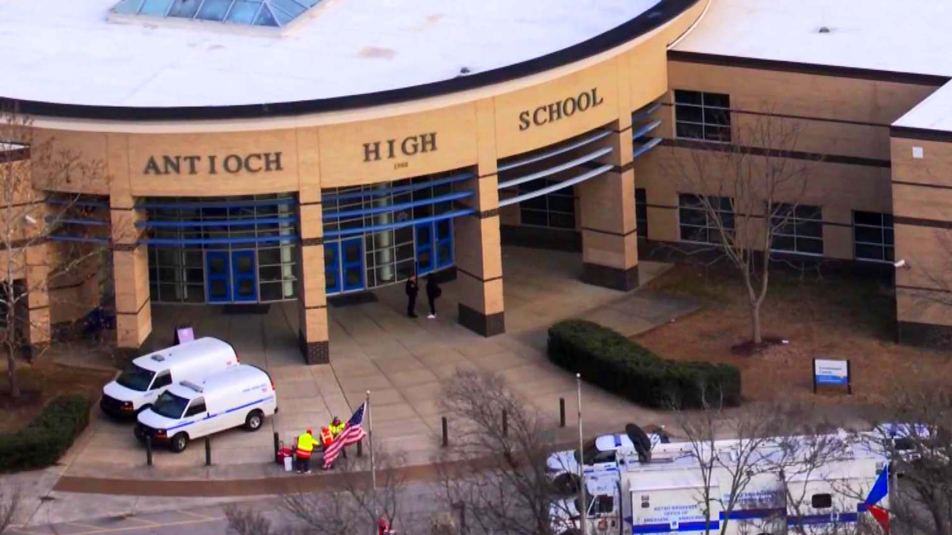 Aerial of Antioch High School exterior