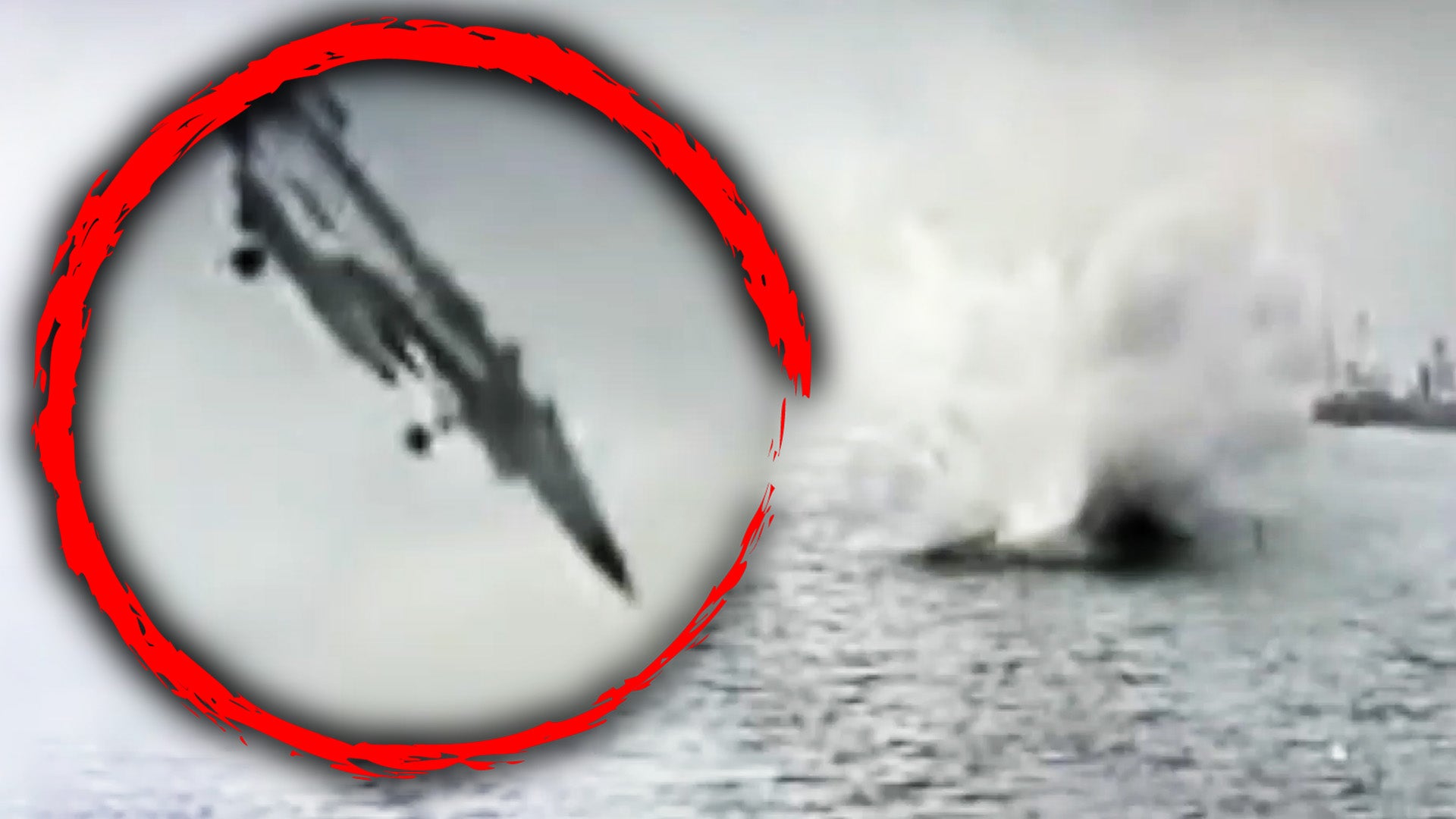 Navy plane crashing into water