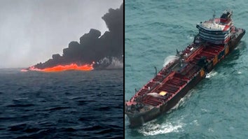 Fire Erupts After Tanker and Container Ship Collide at Sea