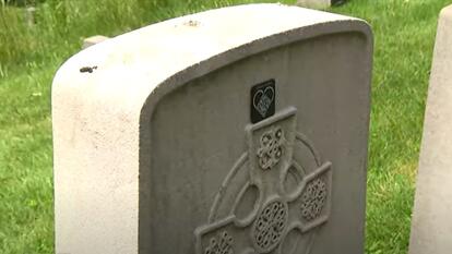 QR code on gravestone