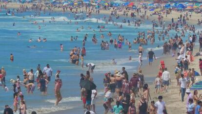 crowded beach