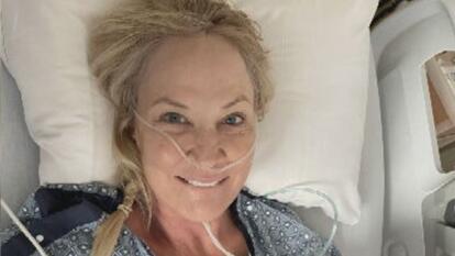 Tena Hughes in hospital bed