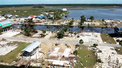 Aftermath left by hurricane Helene