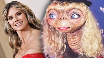 Heidi Klum dresses up ET