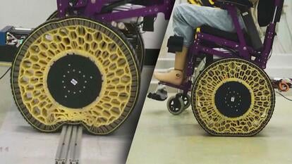 Researchers in South Korea have invented a wheel that doesn't stay round in order to maximize mobility for robots and wheelchair users.