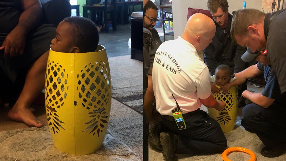 3-Year-Old Boy Stuck in Pineapple Stool Freed by Firefighters in Virginia