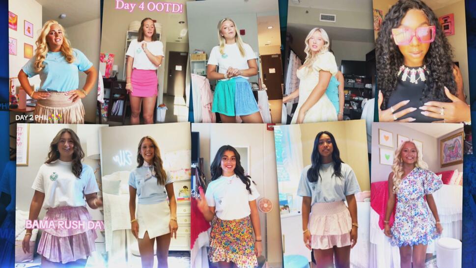 Sorority Hopefuls Show Off Their Designer Outfits 