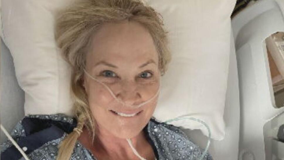 Tena Hughes in hospital bed