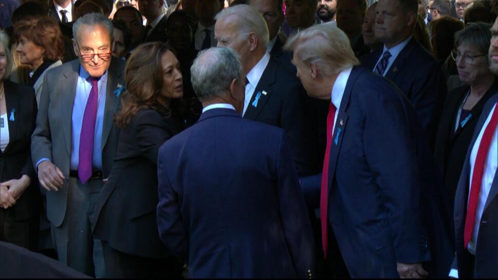 Harris and Trump Shake Hands at 9/11 Remembrance Ceremony