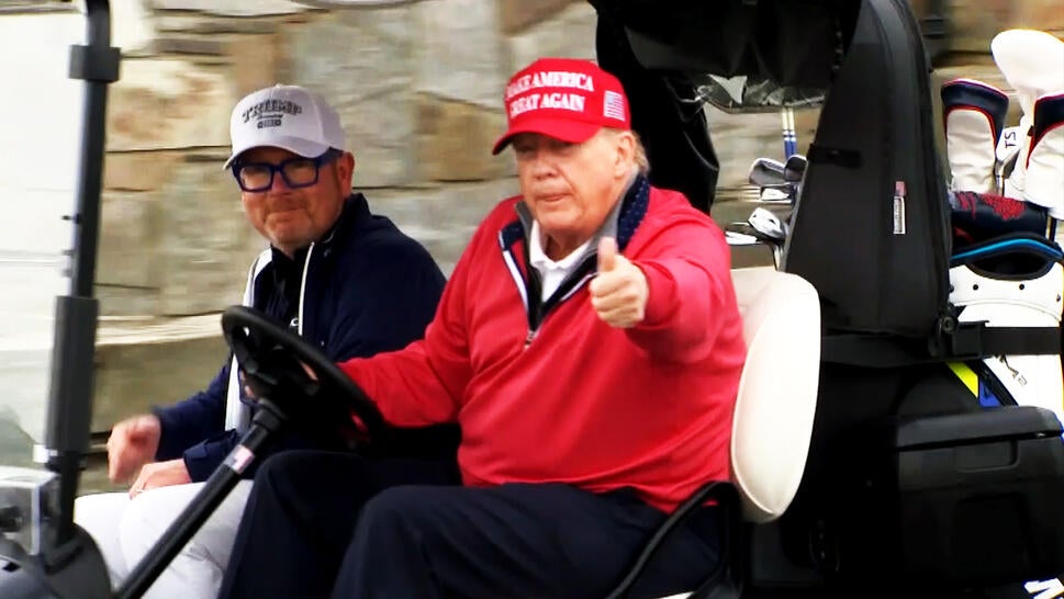 Donald Trump on golf course