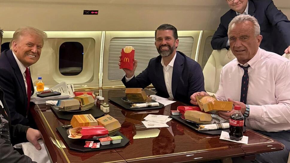 RFK Jr and Donald Trump Pose With McDonald’s Meal