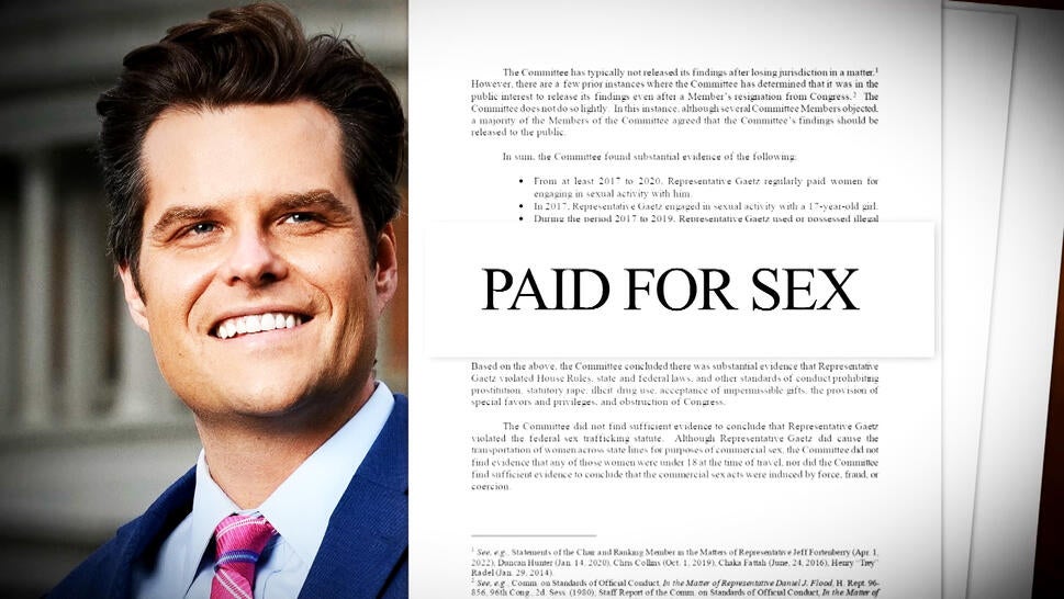 Matt Gaetz Paid Over $90K to 12 Women: House Ethics Committee Report