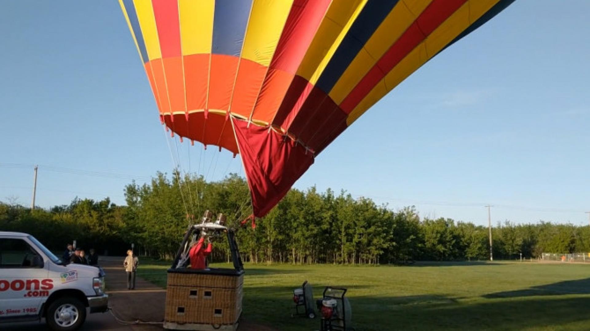 inside a hot air balloon